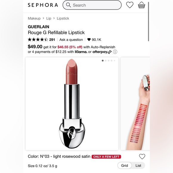 GUERLAIN Rouge G Refillable Lipstick + Case - Picture 4 of 6